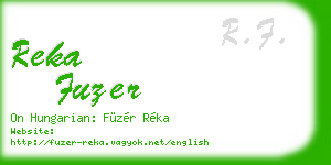 reka fuzer business card